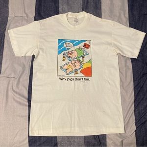 Vtg 90’s Shoebox Collection T Shirt Sz L Pigs